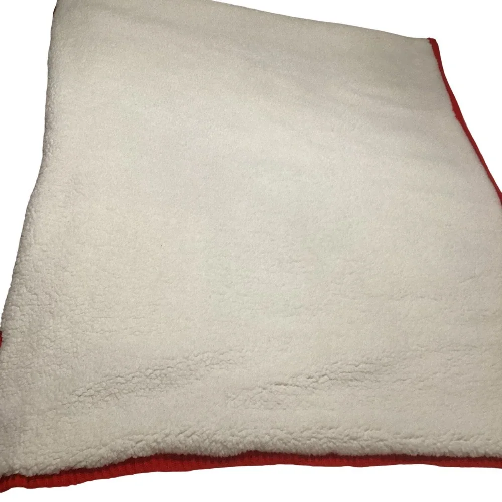 Pottery Barn Kids Dr Seuss The Grinch Christmas Knit Sherpa Throw Blanket 40x50